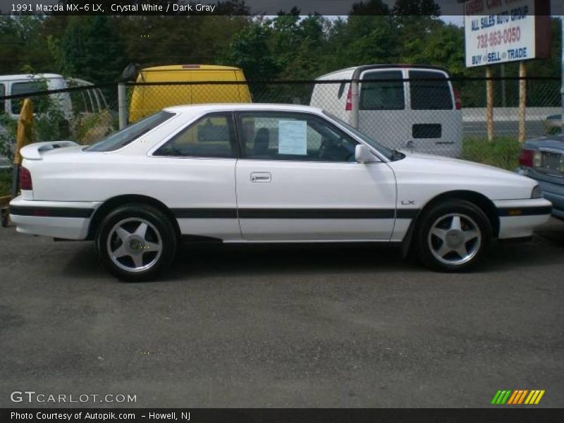 Crystal White / Dark Gray 1991 Mazda MX-6 LX