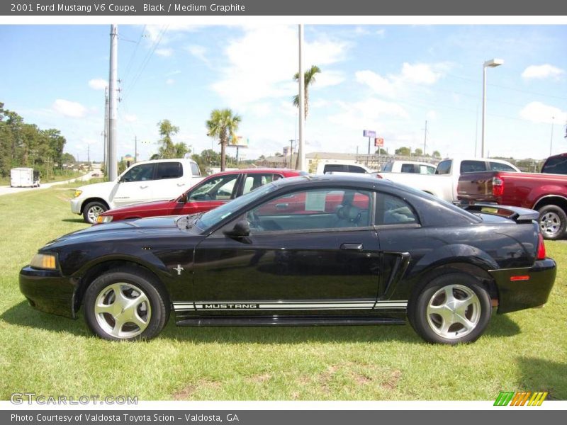 Black / Medium Graphite 2001 Ford Mustang V6 Coupe