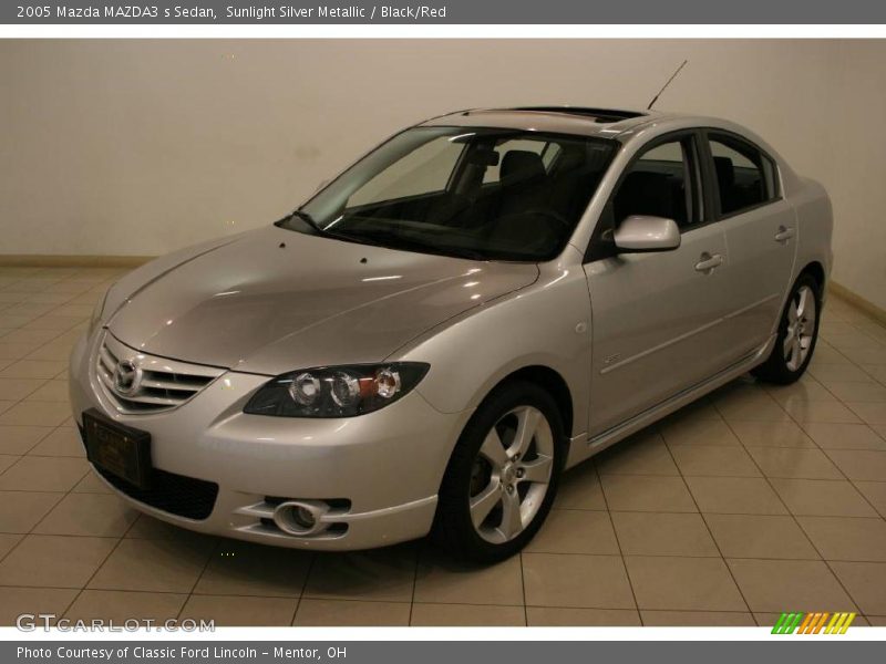 Sunlight Silver Metallic / Black/Red 2005 Mazda MAZDA3 s Sedan