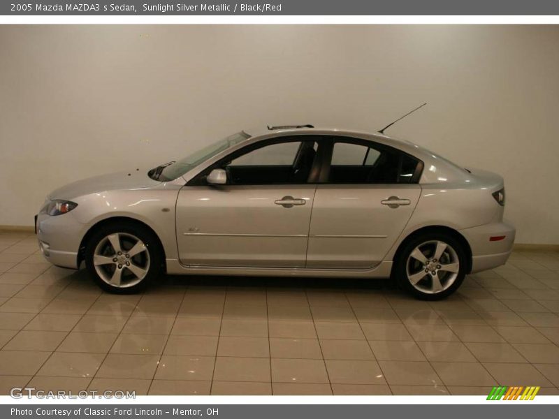 Sunlight Silver Metallic / Black/Red 2005 Mazda MAZDA3 s Sedan