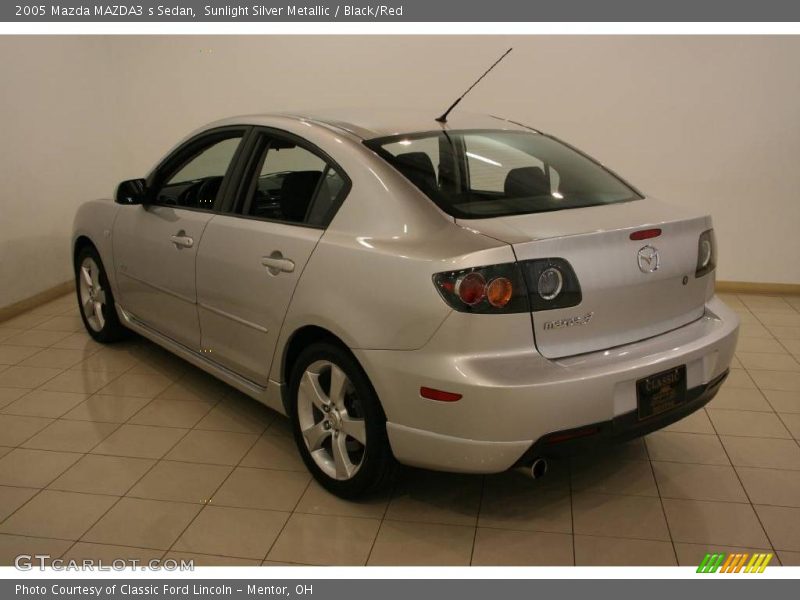 Sunlight Silver Metallic / Black/Red 2005 Mazda MAZDA3 s Sedan