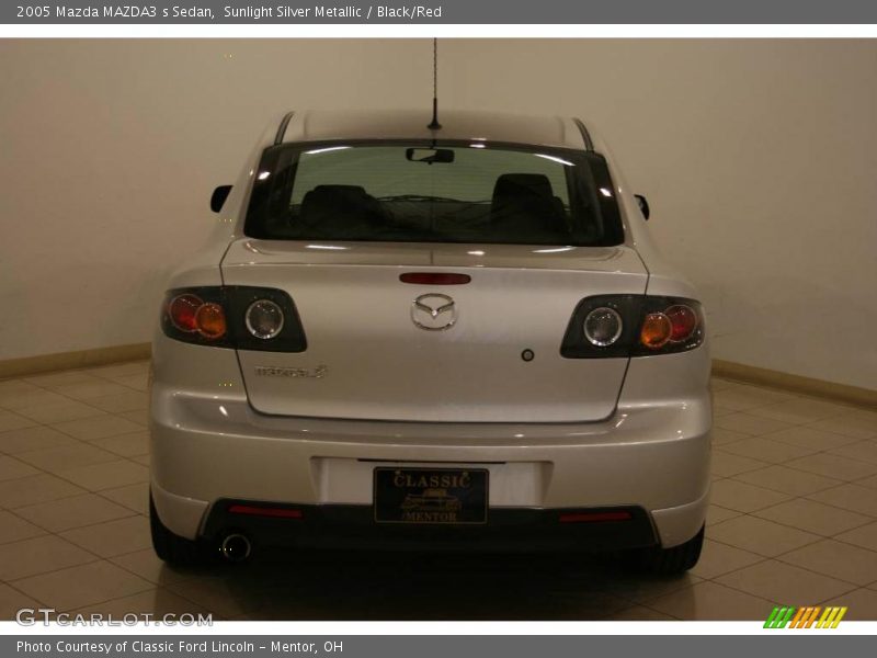 Sunlight Silver Metallic / Black/Red 2005 Mazda MAZDA3 s Sedan