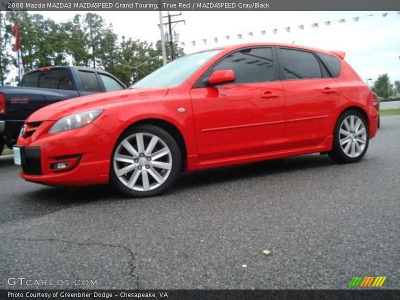 True Red / MAZDASPEED Gray/Black 2008 Mazda MAZDA3 MAZDASPEED Grand Touring