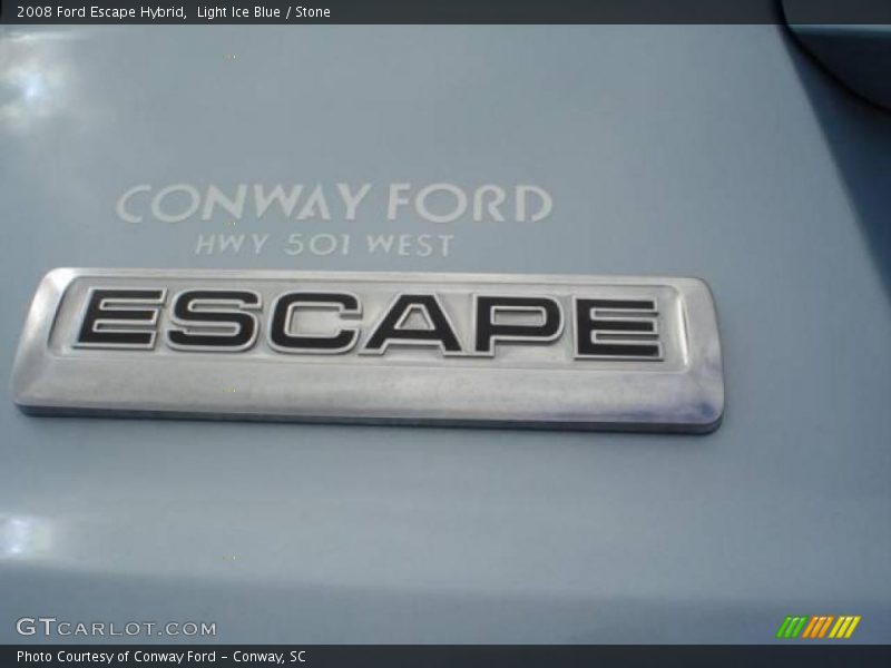 Light Ice Blue / Stone 2008 Ford Escape Hybrid