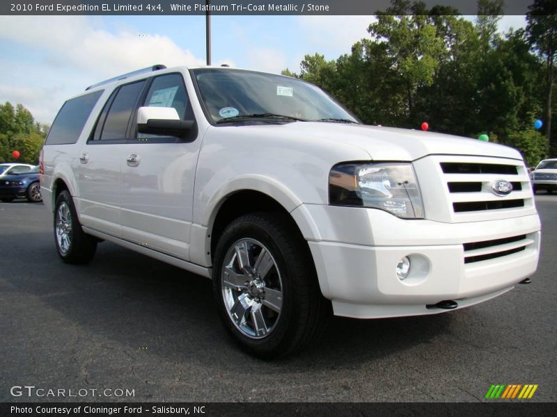 White Platinum Tri-Coat Metallic / Stone 2010 Ford Expedition EL Limited 4x4