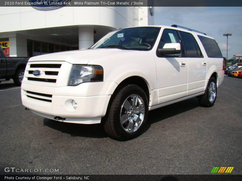 White Platinum Tri-Coat Metallic / Stone 2010 Ford Expedition EL Limited 4x4