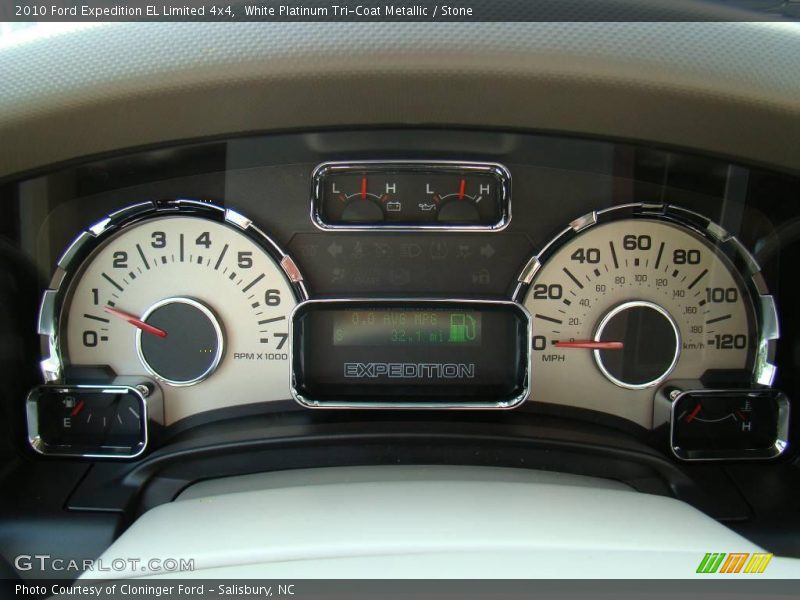 White Platinum Tri-Coat Metallic / Stone 2010 Ford Expedition EL Limited 4x4