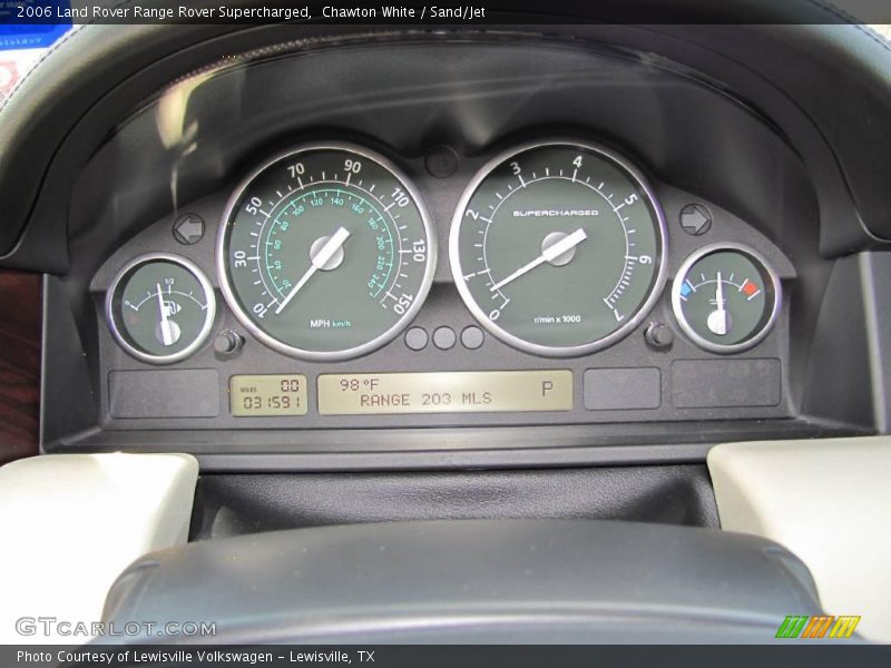 Chawton White / Sand/Jet 2006 Land Rover Range Rover Supercharged