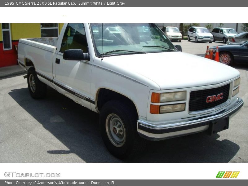 Summit White / Light Gray 1999 GMC Sierra 2500 SL Regular Cab