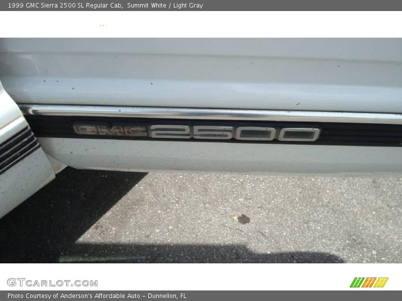 Summit White / Light Gray 1999 GMC Sierra 2500 SL Regular Cab