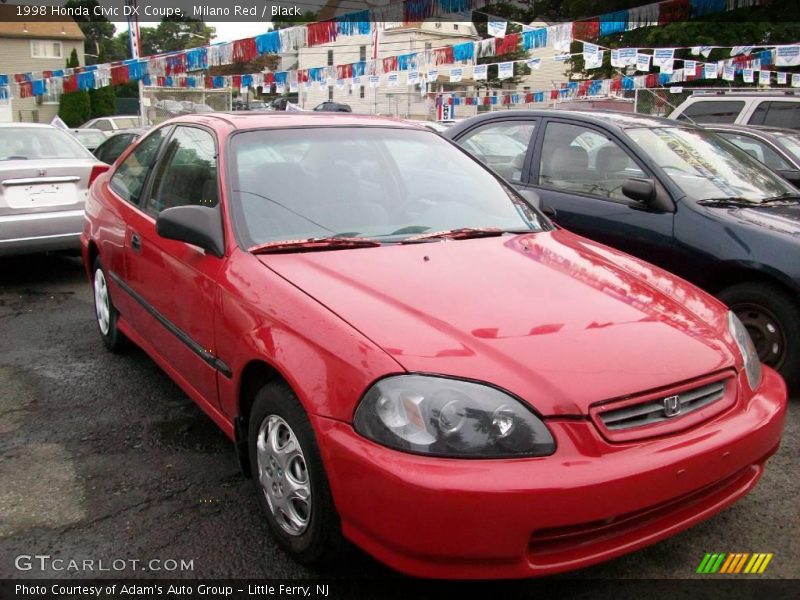 Milano Red / Black 1998 Honda Civic DX Coupe