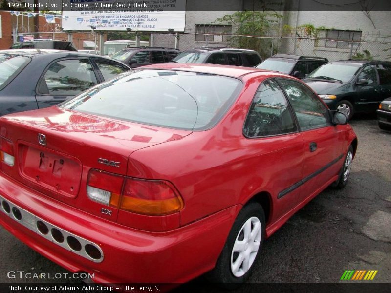 Milano Red / Black 1998 Honda Civic DX Coupe