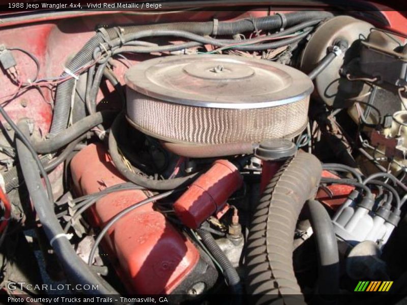 Vivid Red Metallic / Beige 1988 Jeep Wrangler 4x4