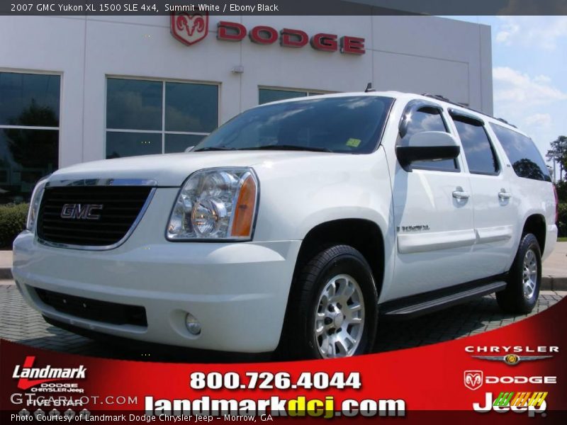 Summit White / Ebony Black 2007 GMC Yukon XL 1500 SLE 4x4