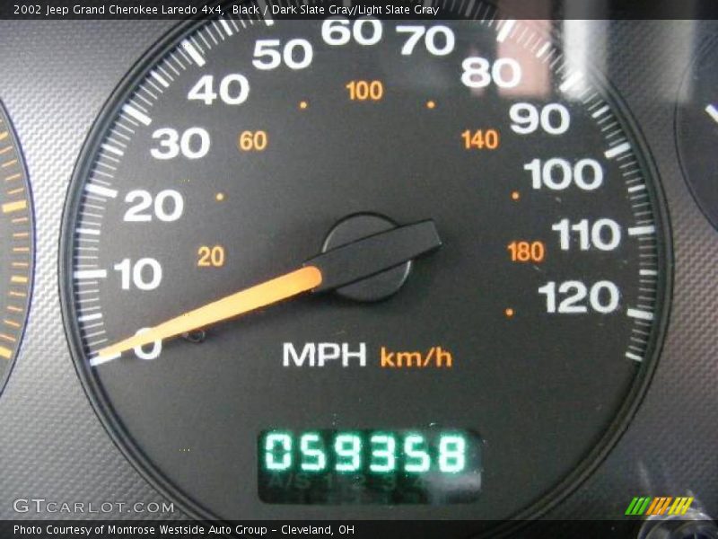 Black / Dark Slate Gray/Light Slate Gray 2002 Jeep Grand Cherokee Laredo 4x4