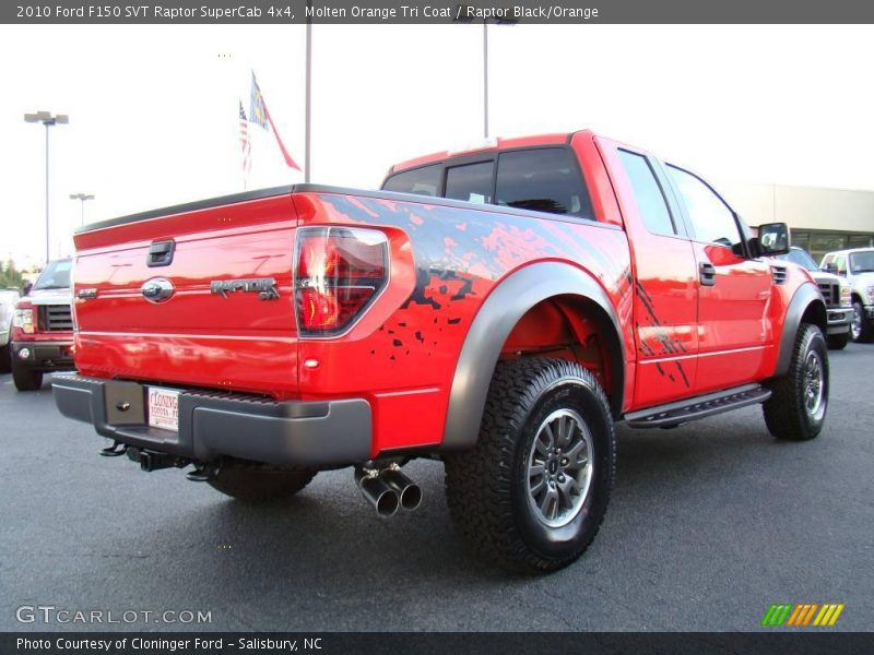 Molten Orange Tri Coat / Raptor Black/Orange 2010 Ford F150 SVT Raptor SuperCab 4x4