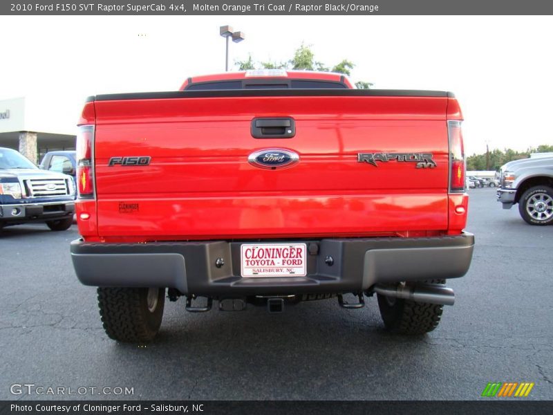 Molten Orange Tri Coat / Raptor Black/Orange 2010 Ford F150 SVT Raptor SuperCab 4x4