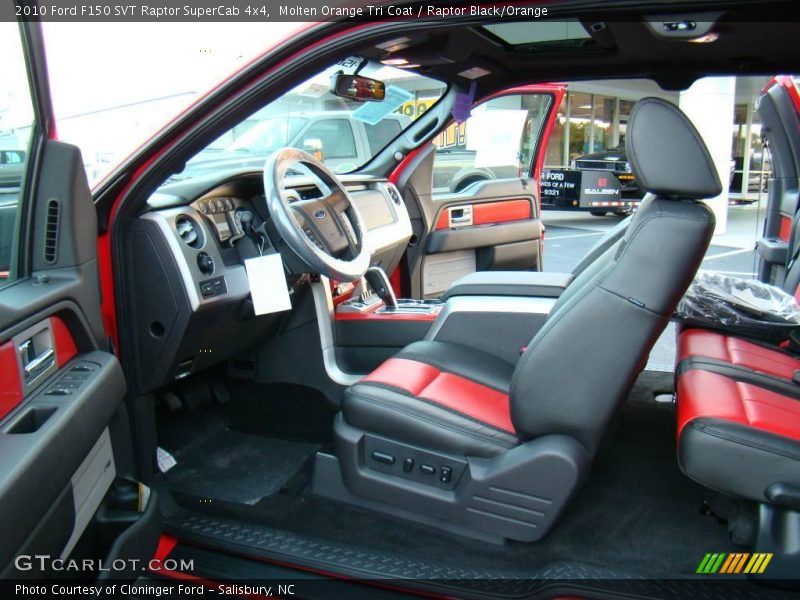 Molten Orange Tri Coat / Raptor Black/Orange 2010 Ford F150 SVT Raptor SuperCab 4x4