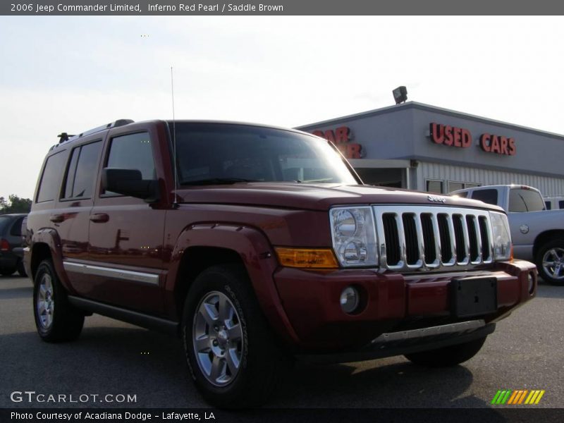 Inferno Red Pearl / Saddle Brown 2006 Jeep Commander Limited