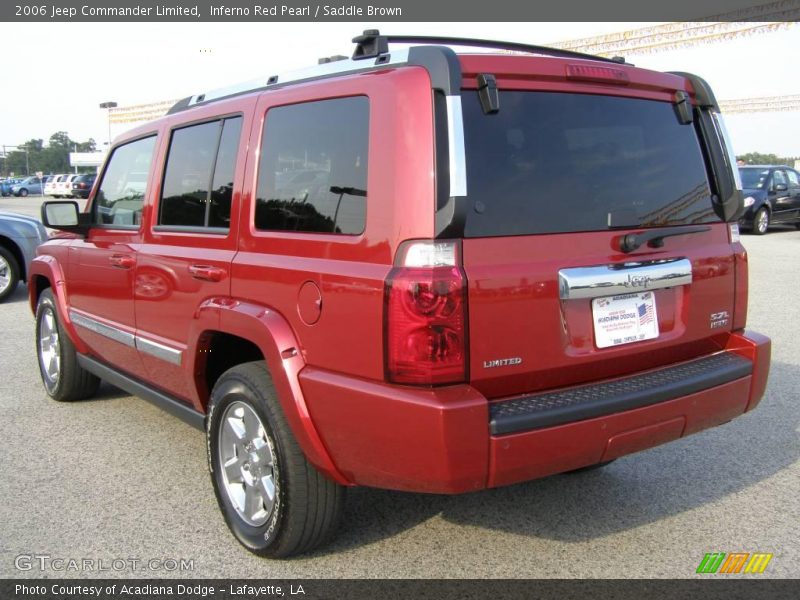 Inferno Red Pearl / Saddle Brown 2006 Jeep Commander Limited