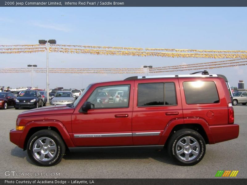Inferno Red Pearl / Saddle Brown 2006 Jeep Commander Limited
