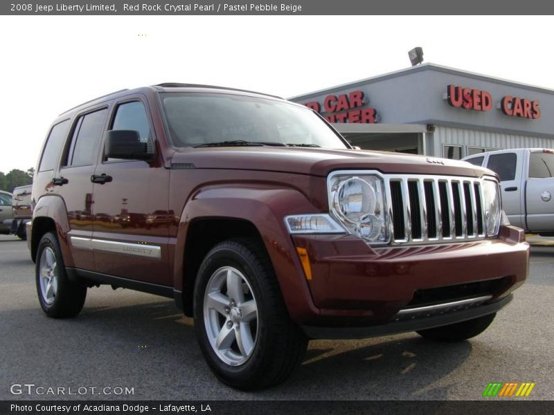 Red Rock Crystal Pearl / Pastel Pebble Beige 2008 Jeep Liberty Limited