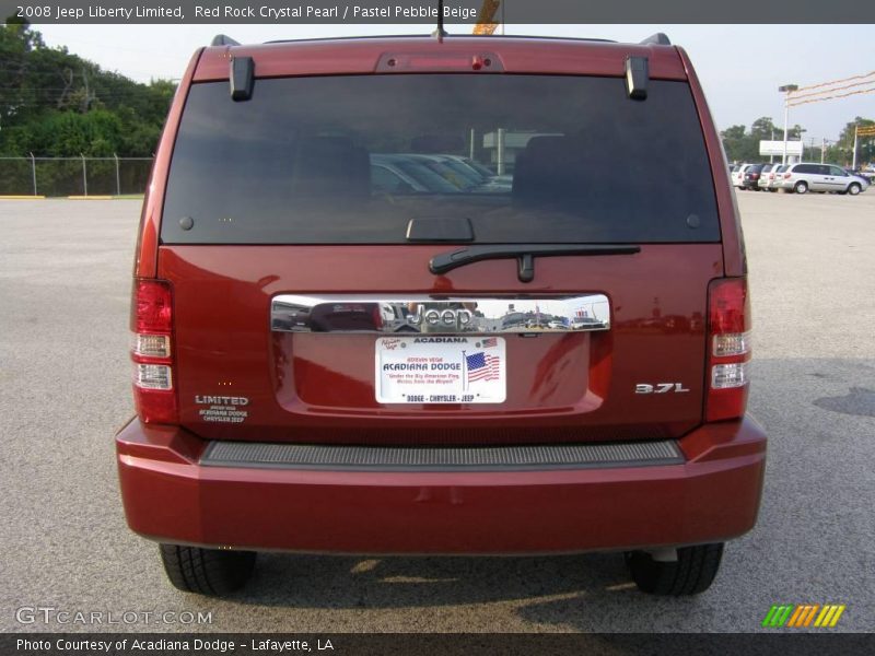 Red Rock Crystal Pearl / Pastel Pebble Beige 2008 Jeep Liberty Limited