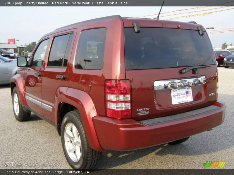 Red Rock Crystal Pearl / Pastel Pebble Beige 2008 Jeep Liberty Limited