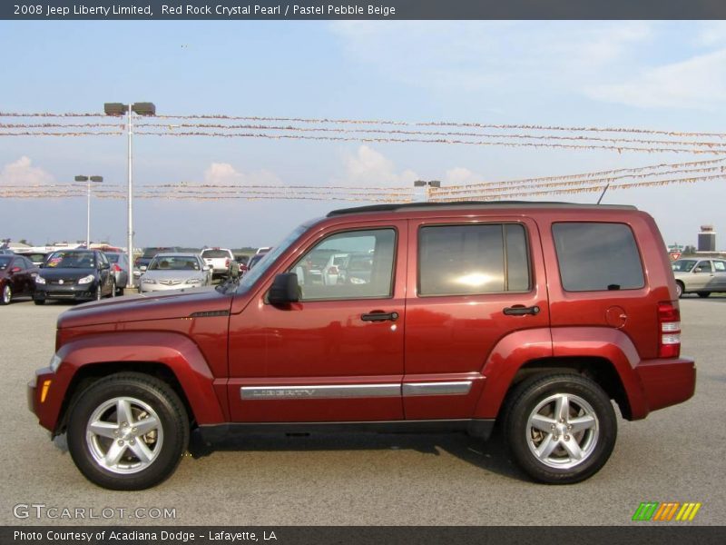 Red Rock Crystal Pearl / Pastel Pebble Beige 2008 Jeep Liberty Limited