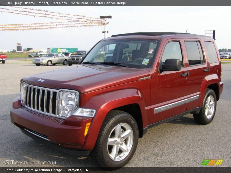 Red Rock Crystal Pearl / Pastel Pebble Beige 2008 Jeep Liberty Limited