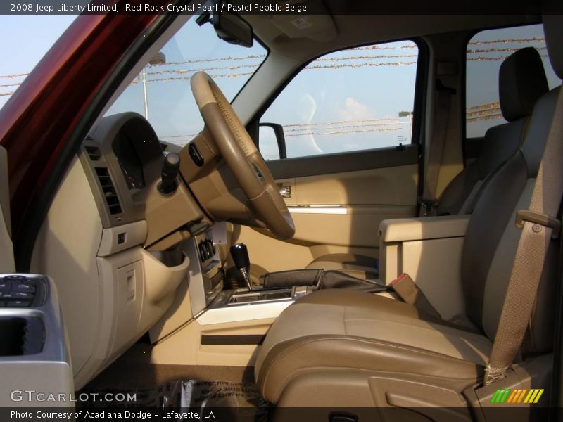 Red Rock Crystal Pearl / Pastel Pebble Beige 2008 Jeep Liberty Limited
