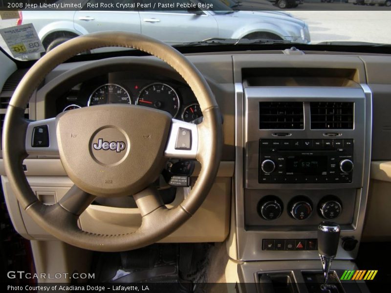 Red Rock Crystal Pearl / Pastel Pebble Beige 2008 Jeep Liberty Limited