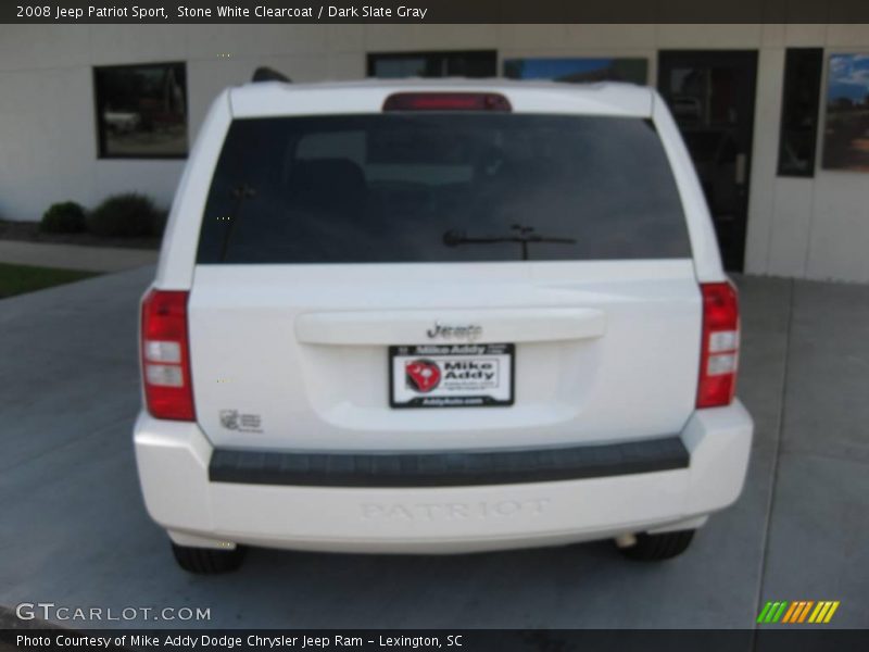 Stone White Clearcoat / Dark Slate Gray 2008 Jeep Patriot Sport