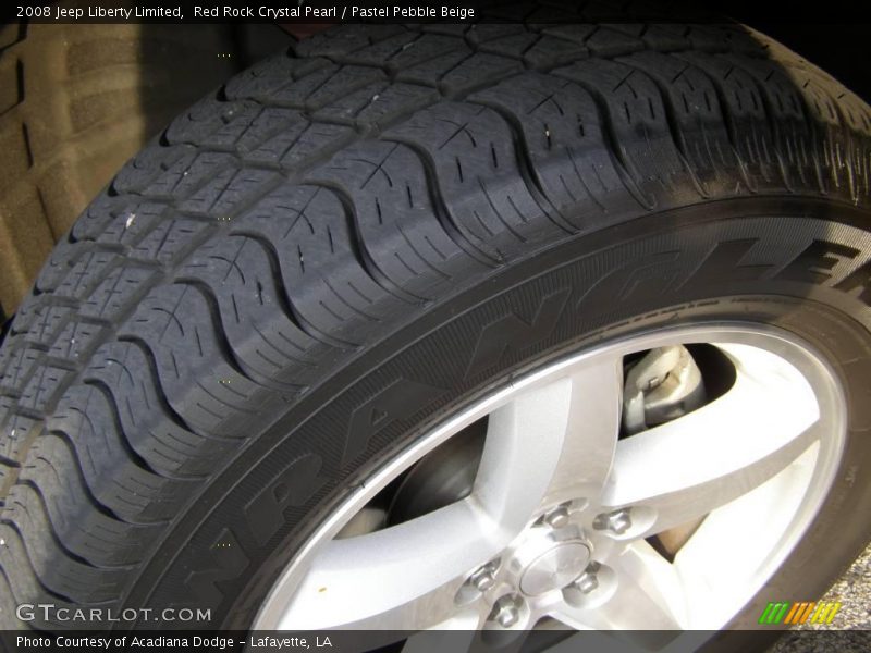 Red Rock Crystal Pearl / Pastel Pebble Beige 2008 Jeep Liberty Limited