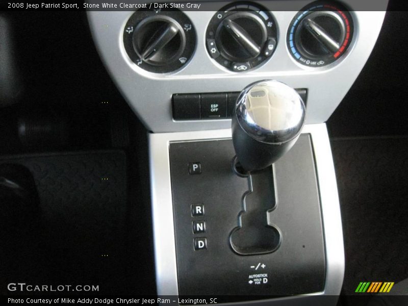 Stone White Clearcoat / Dark Slate Gray 2008 Jeep Patriot Sport