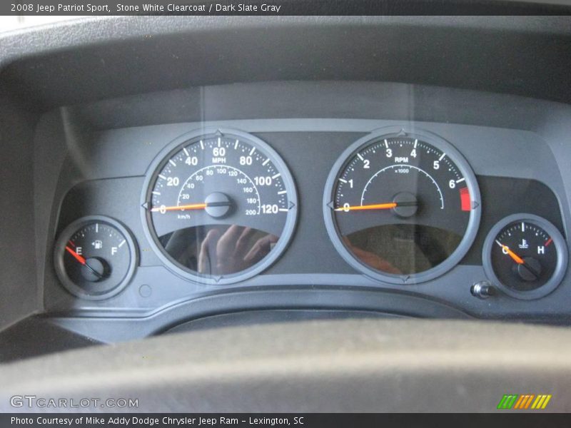 Stone White Clearcoat / Dark Slate Gray 2008 Jeep Patriot Sport