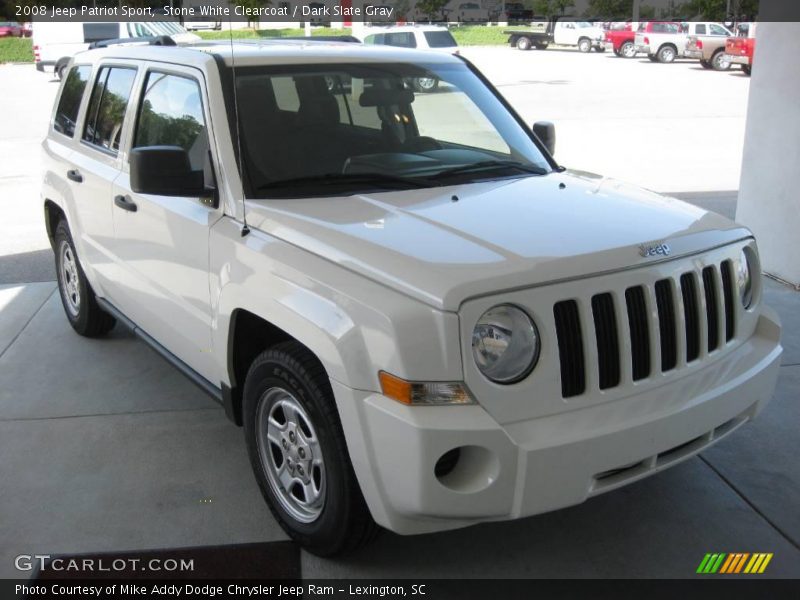 Stone White Clearcoat / Dark Slate Gray 2008 Jeep Patriot Sport
