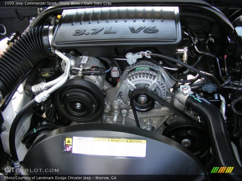 Stone White / Dark Slate Gray 2009 Jeep Commander Sport
