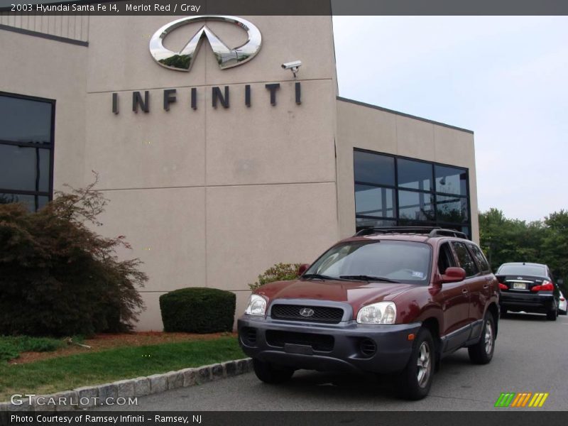 Merlot Red / Gray 2003 Hyundai Santa Fe I4
