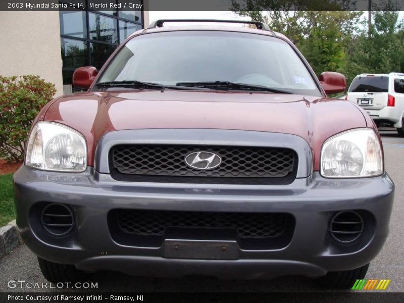 Merlot Red / Gray 2003 Hyundai Santa Fe I4