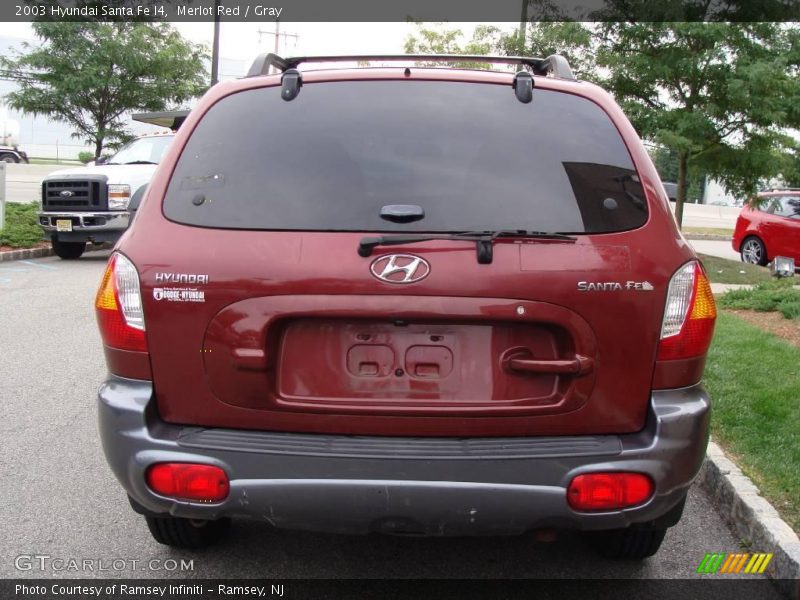 Merlot Red / Gray 2003 Hyundai Santa Fe I4