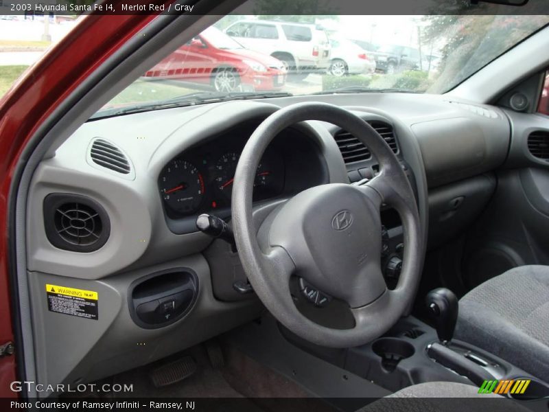 Merlot Red / Gray 2003 Hyundai Santa Fe I4