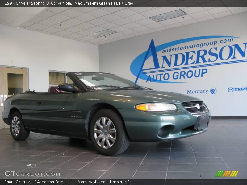 Medium Fern Green Pearl / Gray 1997 Chrysler Sebring JX Convertible