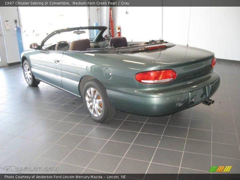 Medium Fern Green Pearl / Gray 1997 Chrysler Sebring JX Convertible