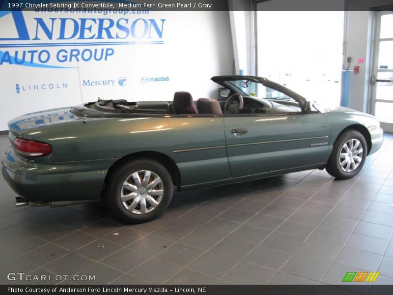 Medium Fern Green Pearl / Gray 1997 Chrysler Sebring JX Convertible