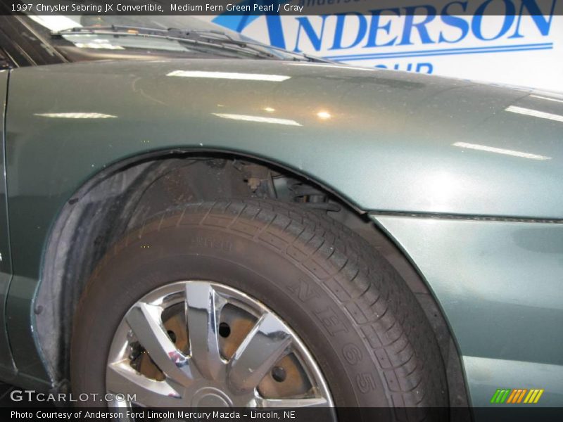 Medium Fern Green Pearl / Gray 1997 Chrysler Sebring JX Convertible