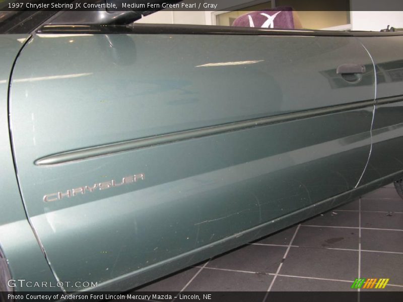 Medium Fern Green Pearl / Gray 1997 Chrysler Sebring JX Convertible