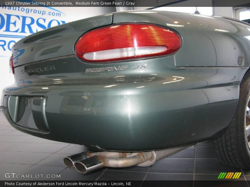Medium Fern Green Pearl / Gray 1997 Chrysler Sebring JX Convertible