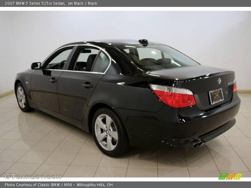 Jet Black / Black 2007 BMW 5 Series 525xi Sedan