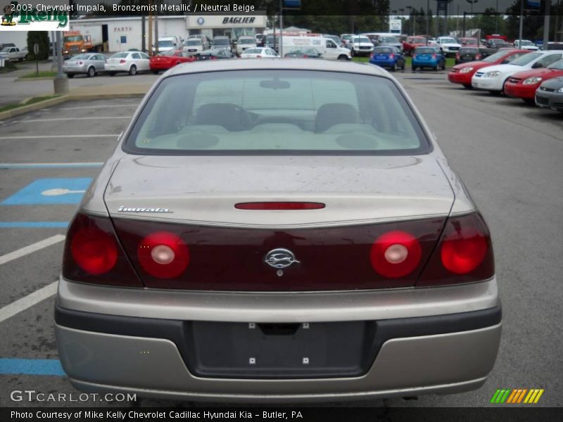 Bronzemist Metallic / Neutral Beige 2003 Chevrolet Impala